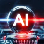 Business professional analyzing AI search optimization and digital marketing results on a laptop