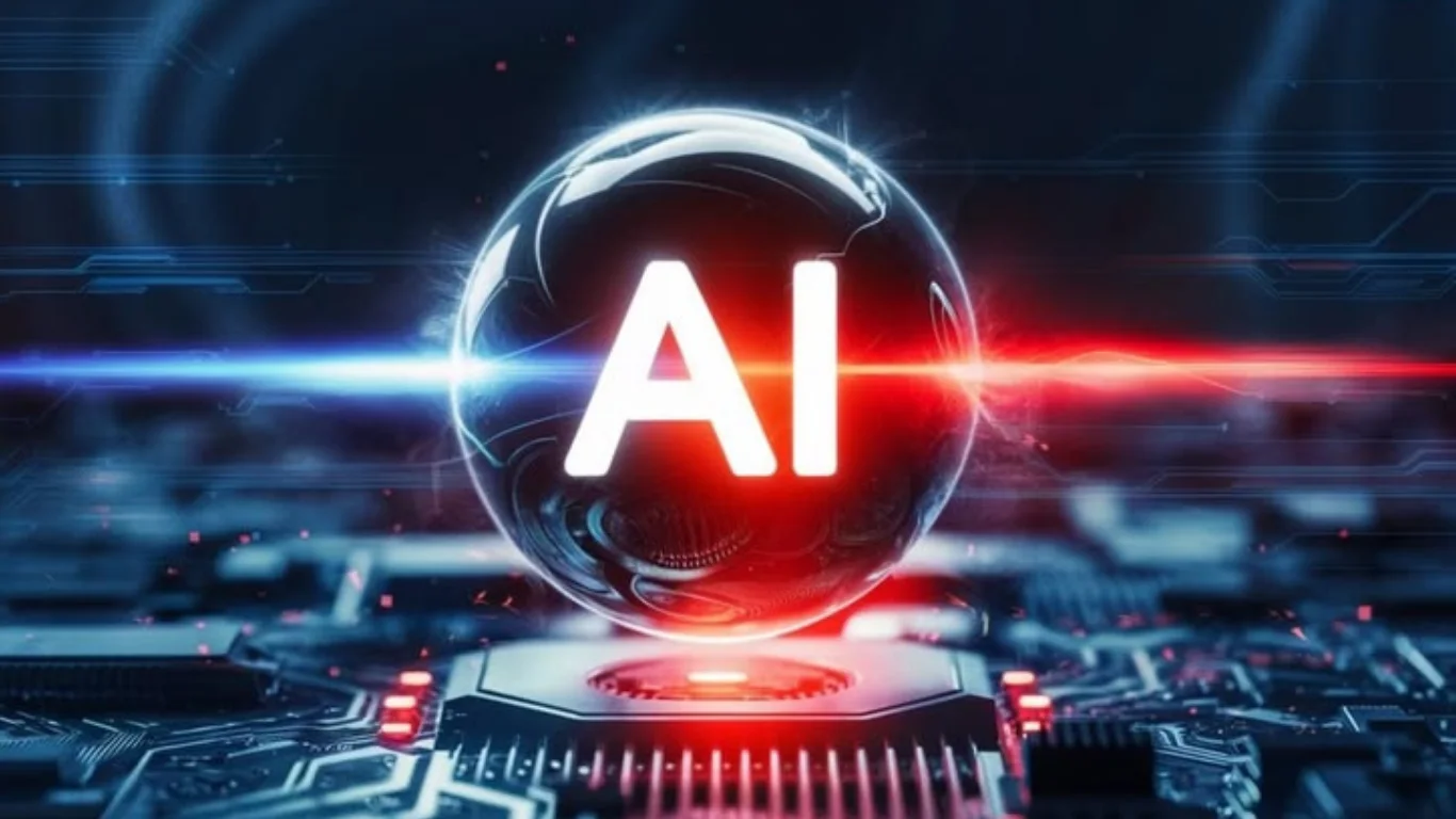 Business professional analyzing AI search optimization and digital marketing results on a laptop