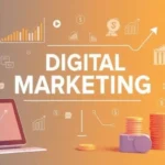 Digital marketing funnel turning visitors into customers