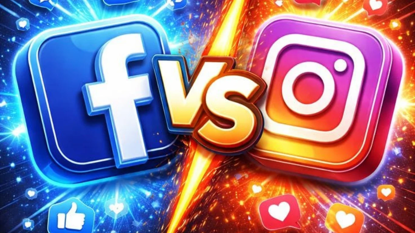 Facebook Ads vs Instagram Ads comparison for digital marketing ROI.