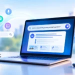 The future of search in 2027 showing conversational search and AI-generated answers.