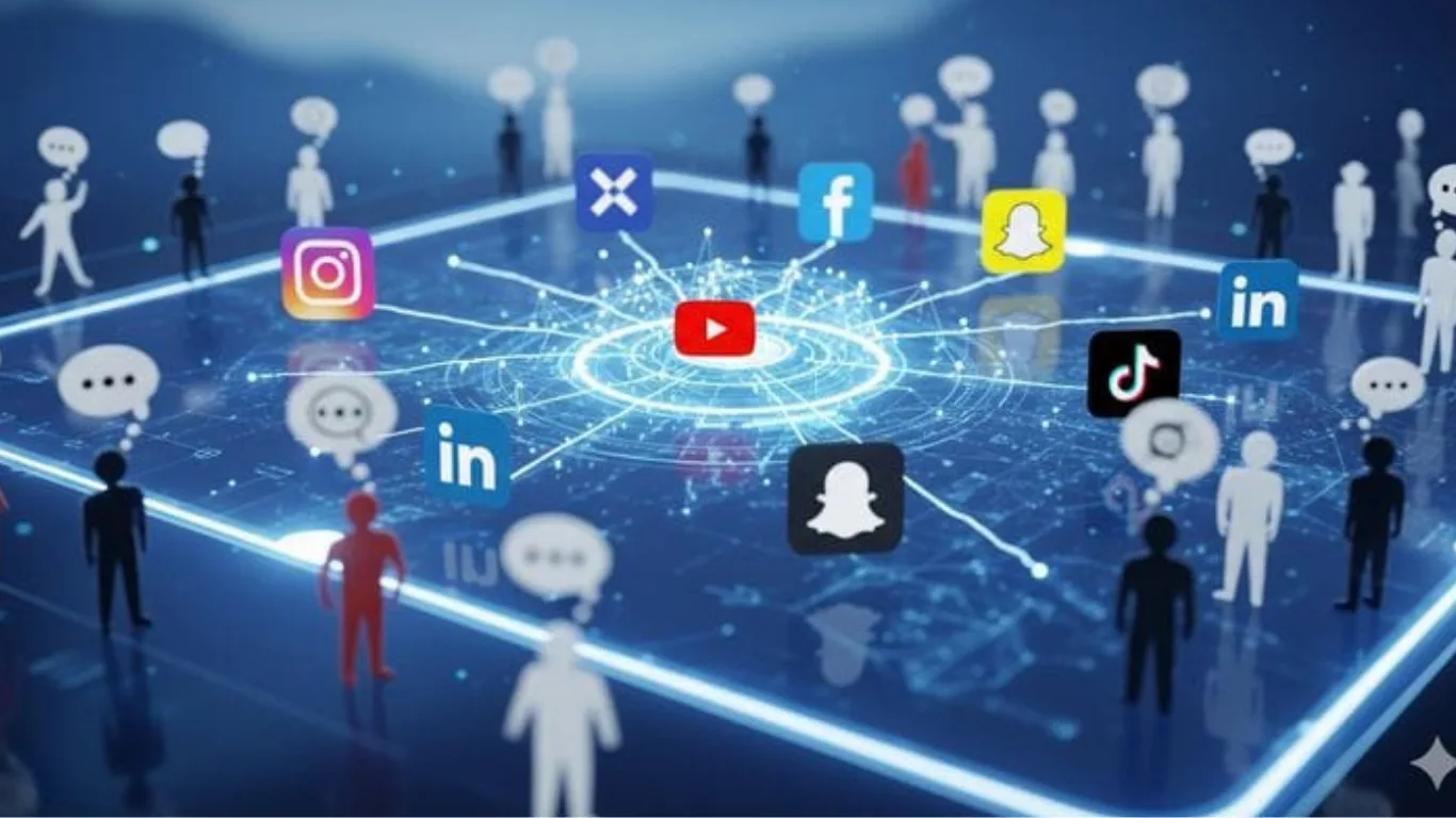 AI-powered social media marketing in 2027 with content creation, audience analytics, and automation tools.