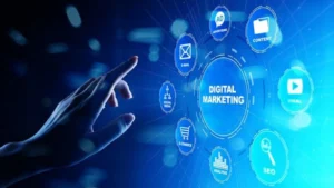 AI-powered predictive analytics dashboard for digital marketing campaigns.